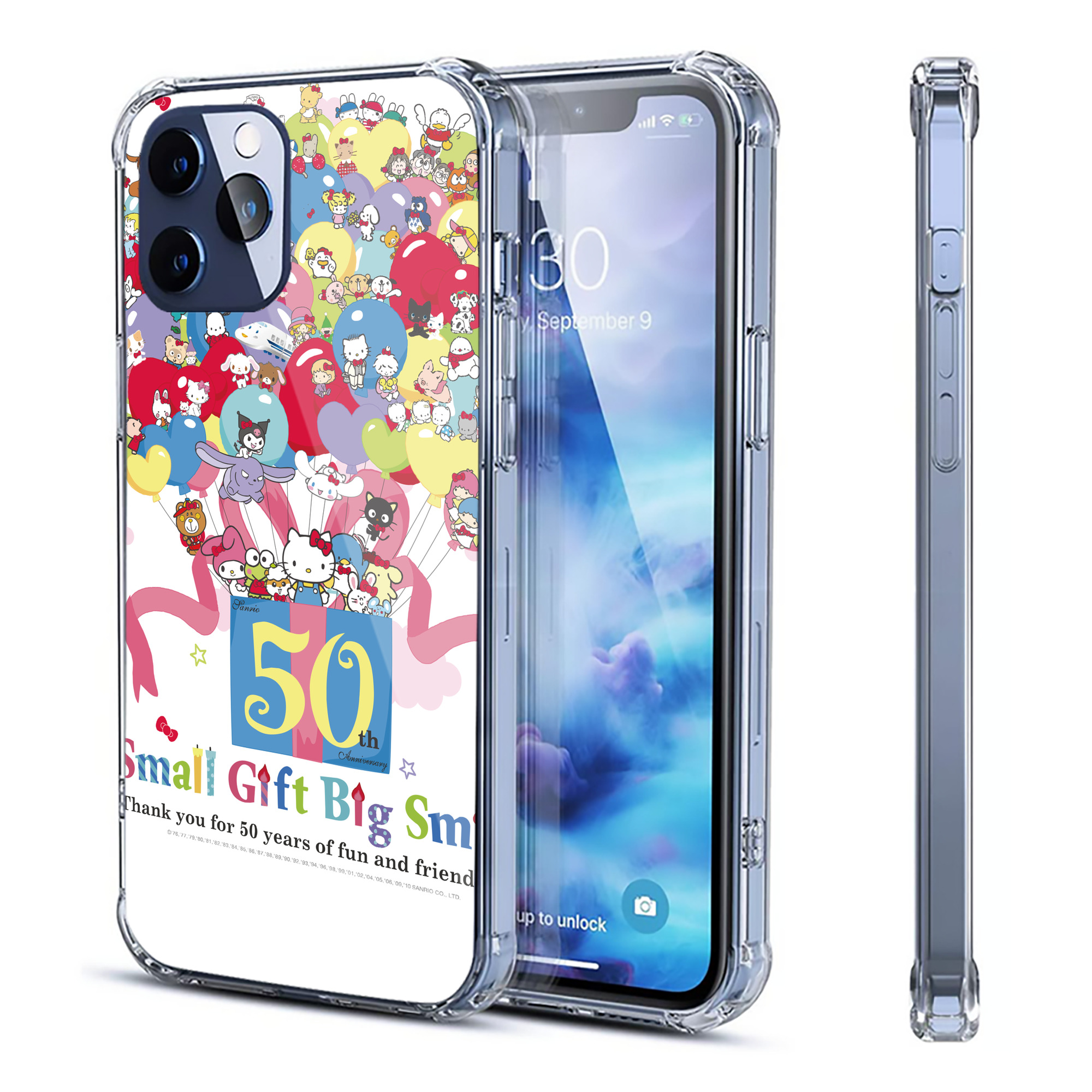 （画像用） Hello Kitty ハローキティ 【iPhone 12シリーズ対応】透明スマホケース（クリアソフトケース）